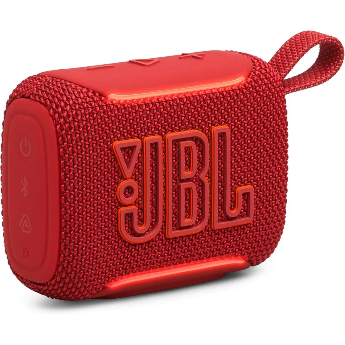 سماعة JBL Go 5 فائقة الحمل ومقاومة للماء والسقوط مع إضاءة محيطية جانبية - أحمر