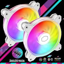 مبرد هوائي للمعالج Cooler Master Hyper 622 Halo ثنائي البرج مع مروحتي Halo² ARGB و6 أنابيب حرارية، أبيض - Image 10
