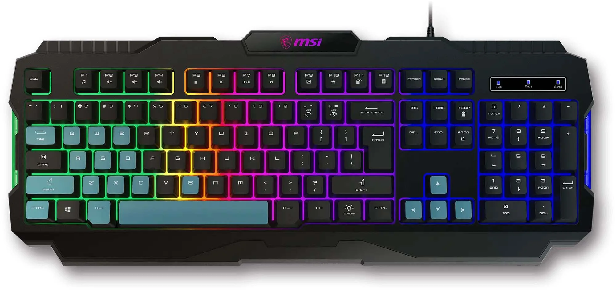 MSI FORGE GK100 RGB Gaming Keyboard with 19-Key Anti-Ghosting - Thumbnail 9