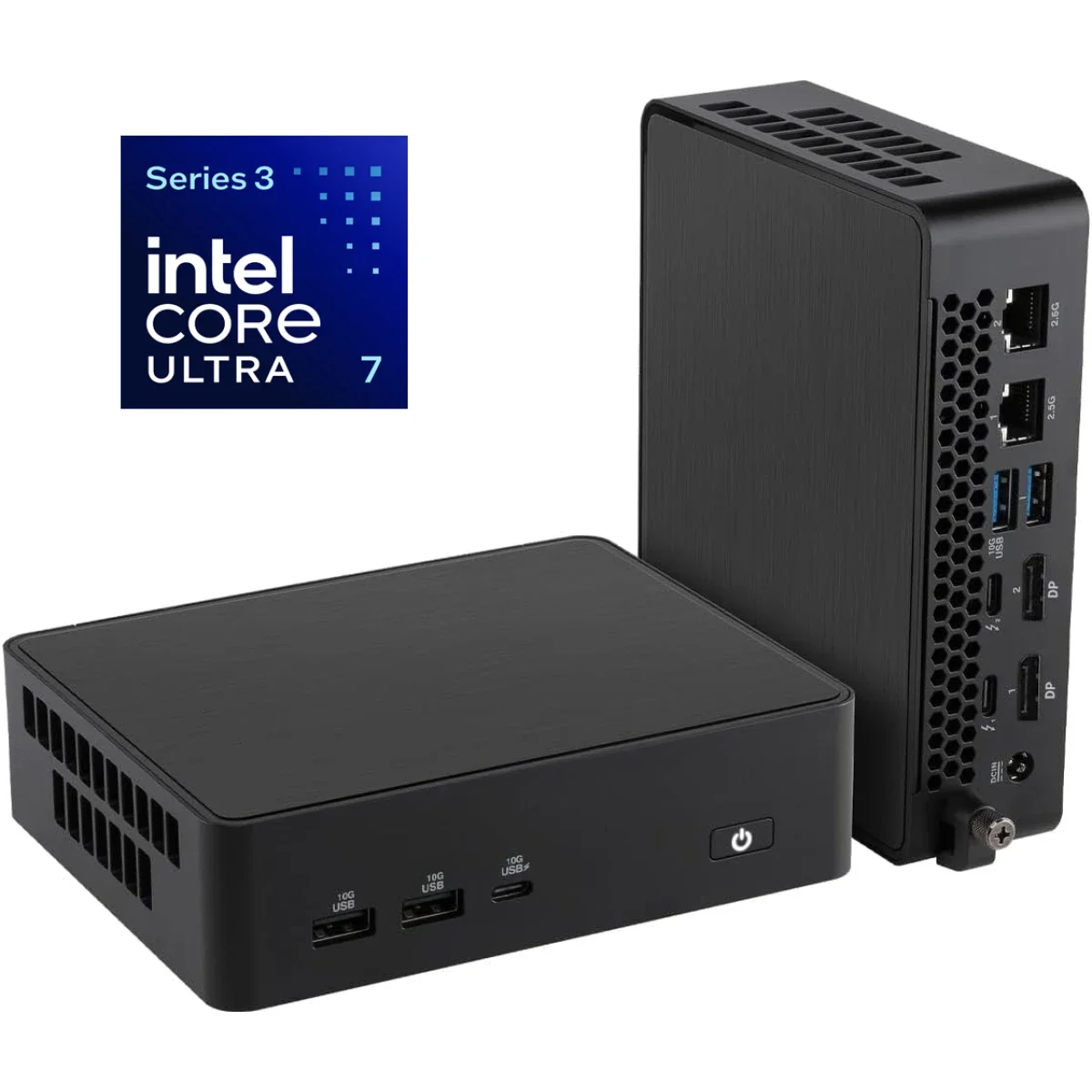 كمبيوتر صغير Asus NUC 16 Pro NUC16GDKU7 بنظام Barebone ومعالج Intel Core Ultra 7 356H وWi‑Fi 7 وThunderbolt 4 - أسود - Image 2
