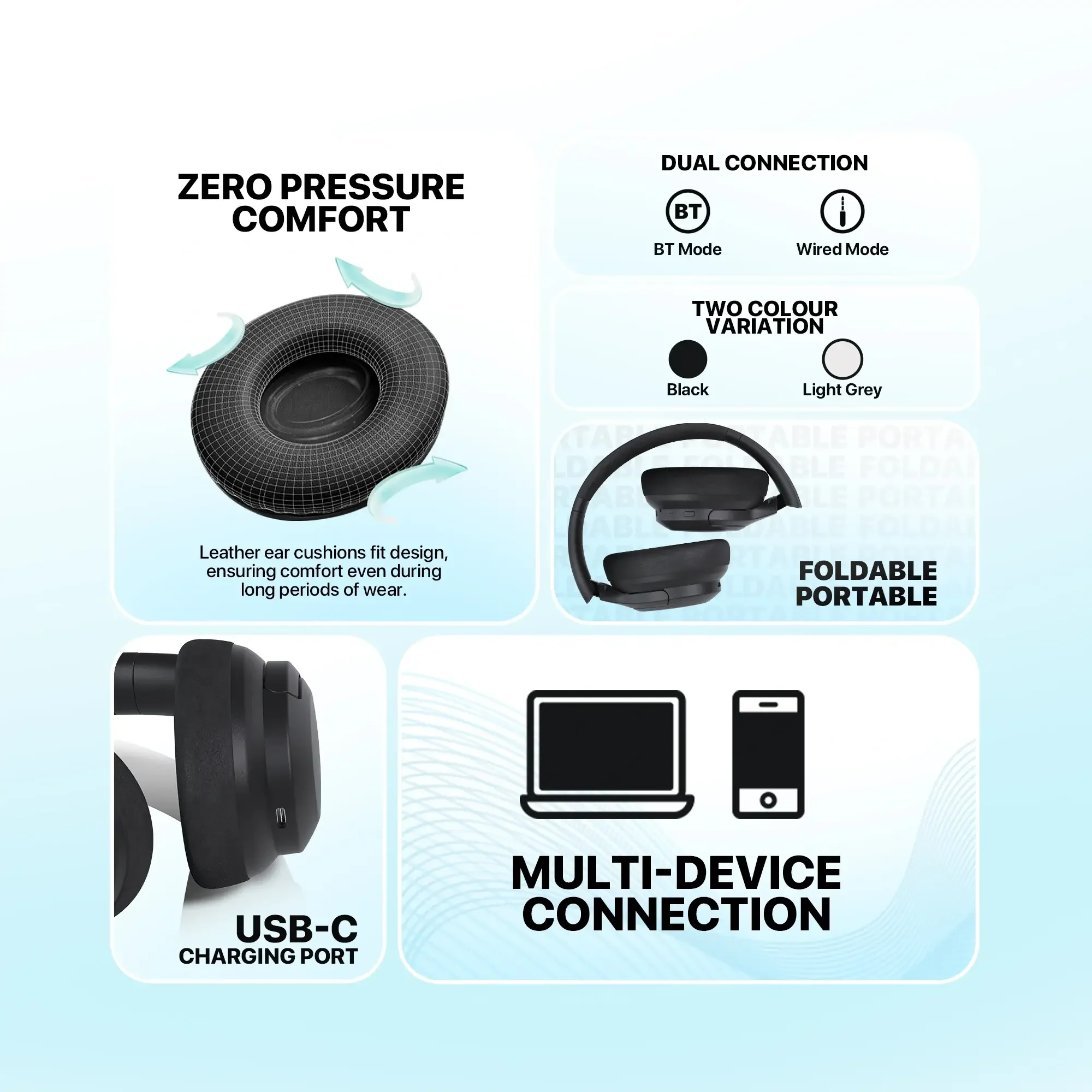 Fantech WH05A GO VIBE ANC Wireless Headset White - Thumbnail 5