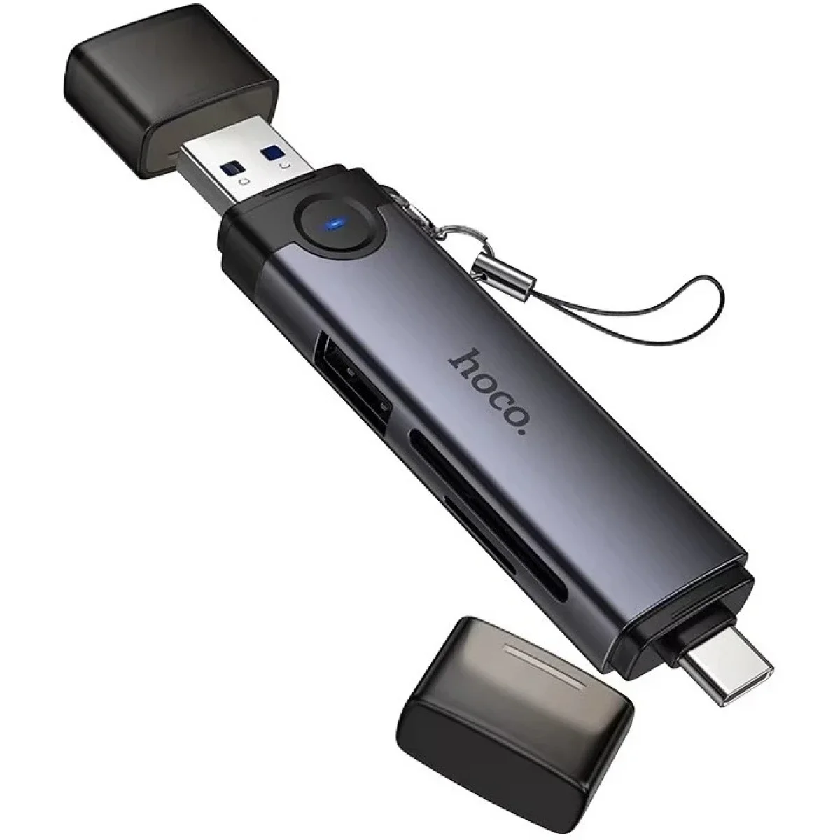 HOCO HB56 USB-A & USB-C OTG Card Reader for SD/TF Cards, USB 2.0 - Image 3
