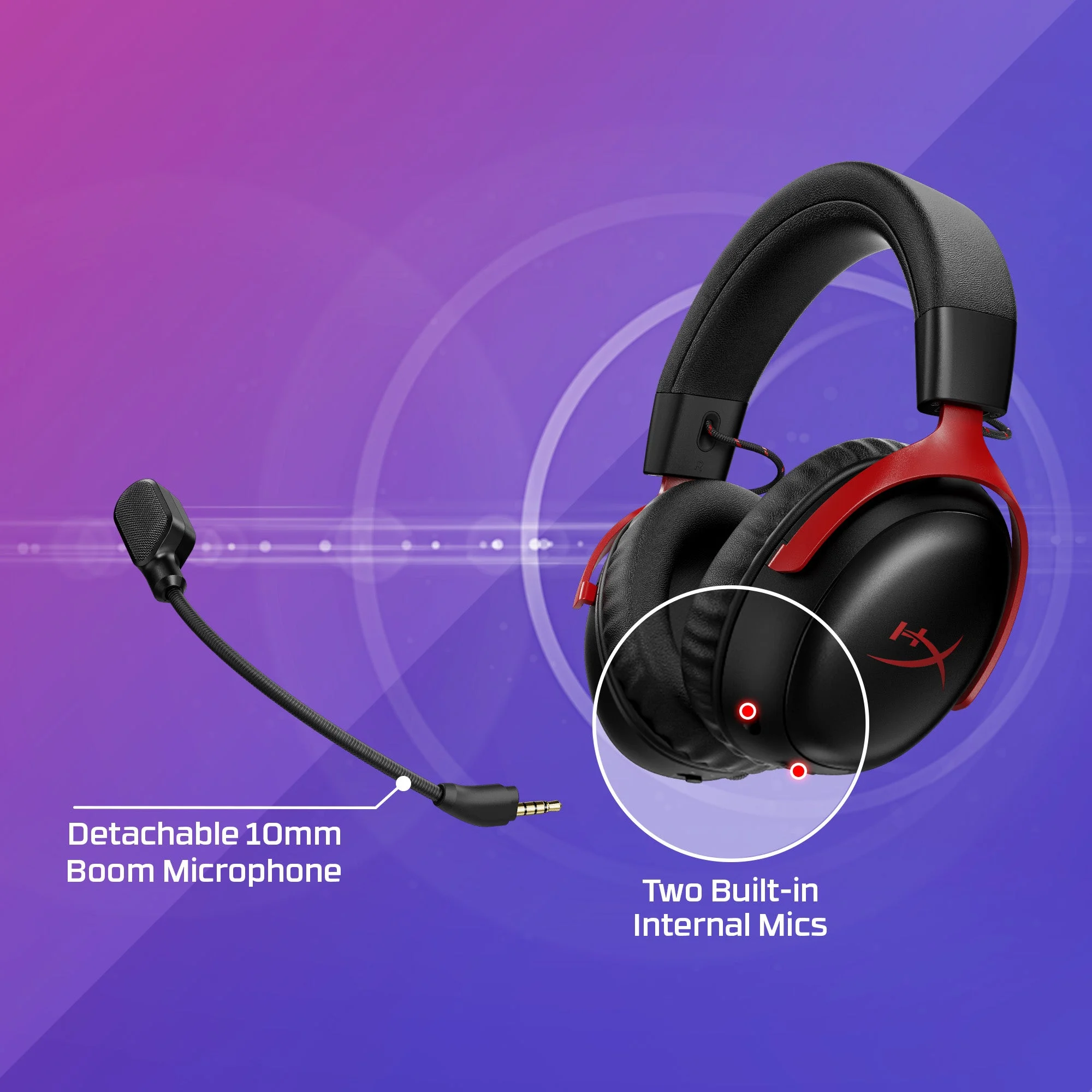 سماعة ألعاب Hyper X Cloud III S (2025) لاسلكية بمحركات 53 مم، أسود - Thumbnail 19