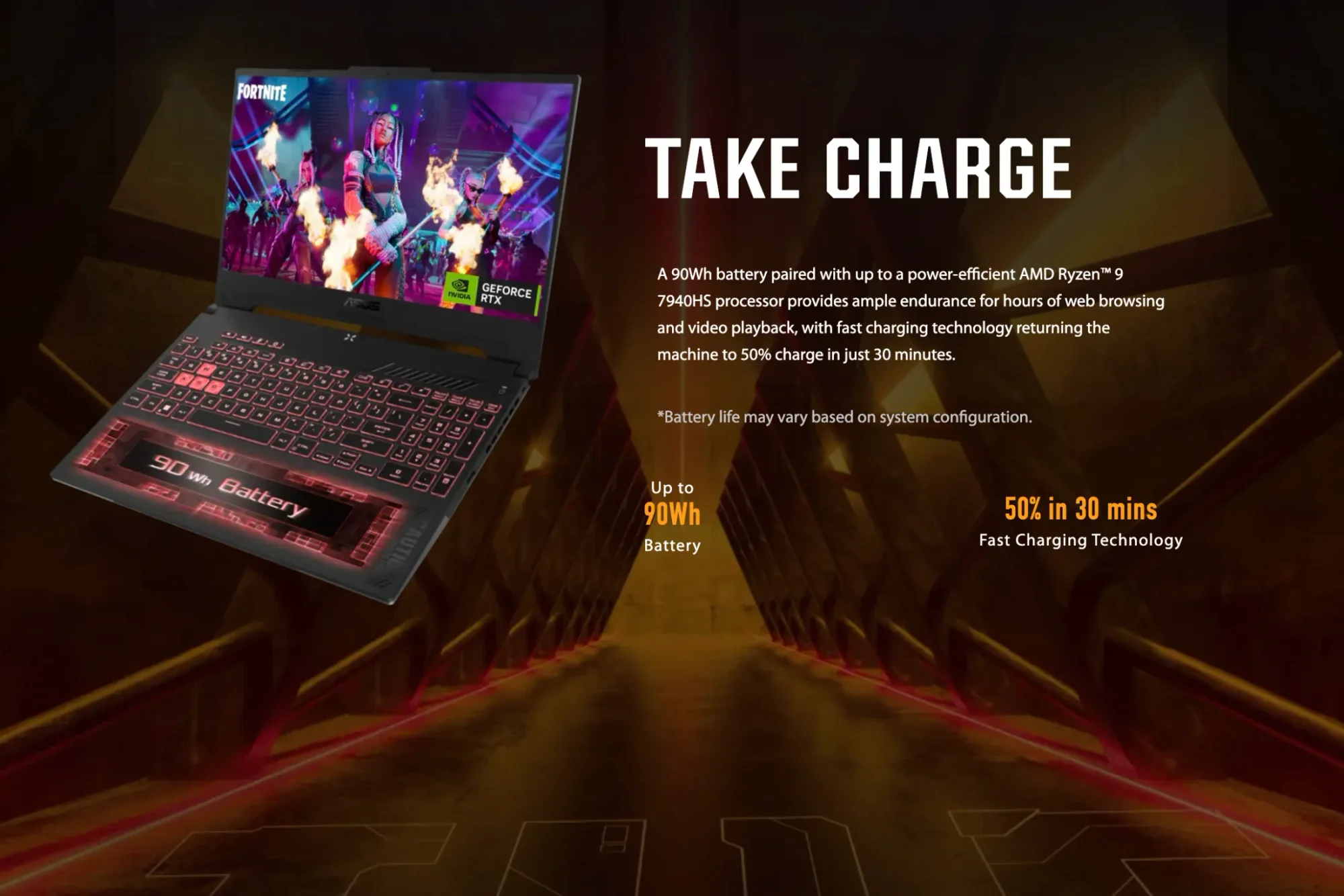 Asus TUF Gaming A16 FA608UM 16.0-inch WUXGA 165Hz Gaming Laptop Ryzen 7 260 RTX 5060 16GB RAM 512GB SSD Jaeger Gray - Thumbnail 15