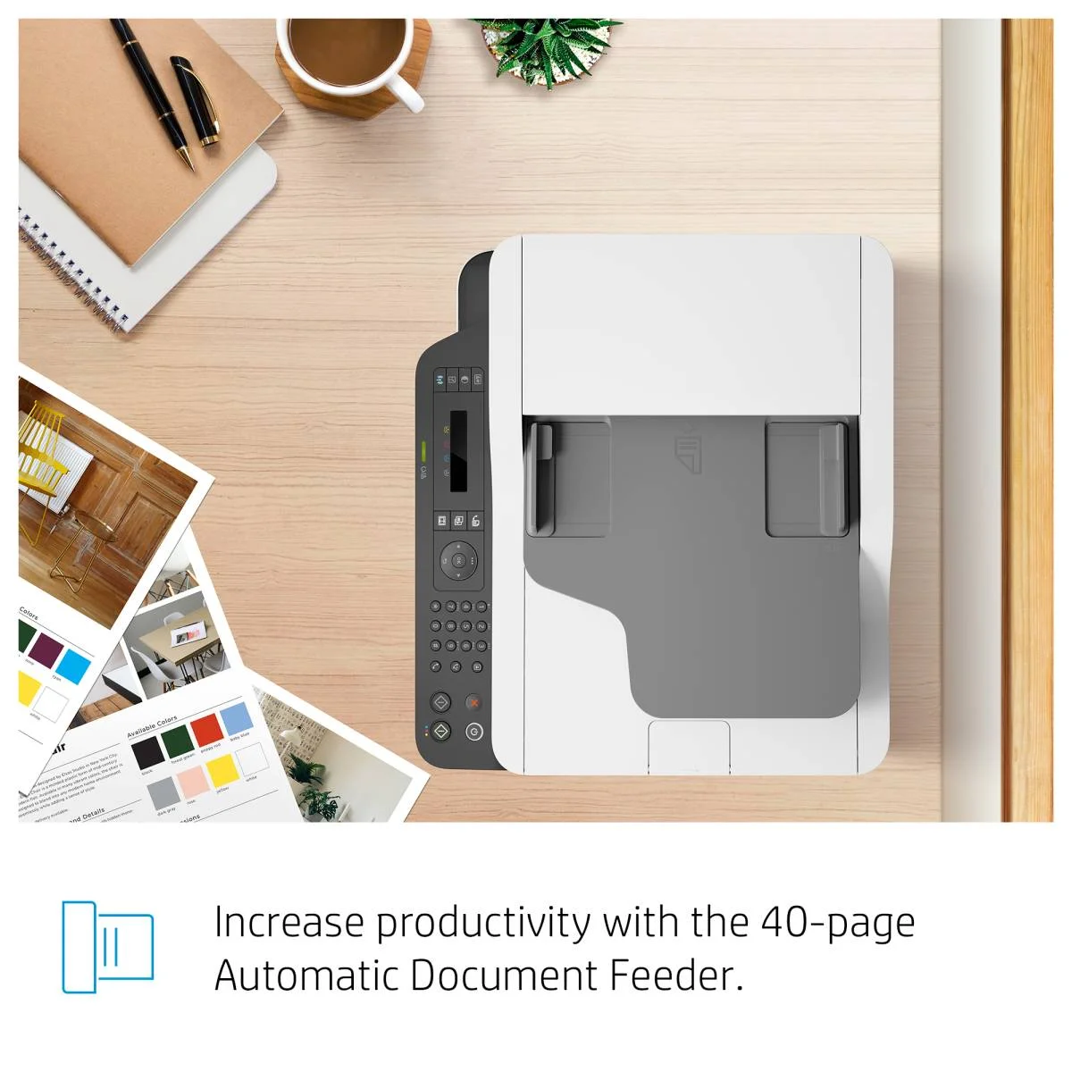 طابعة HP Color Laser MFP 179fnw ملونة مع واي فاي ودقة 600 × 600 DPI، سرعة 18 صفحة أسود و4 صفحات ملون بالدقيقة، كفالة سنة - Thumbnail 6