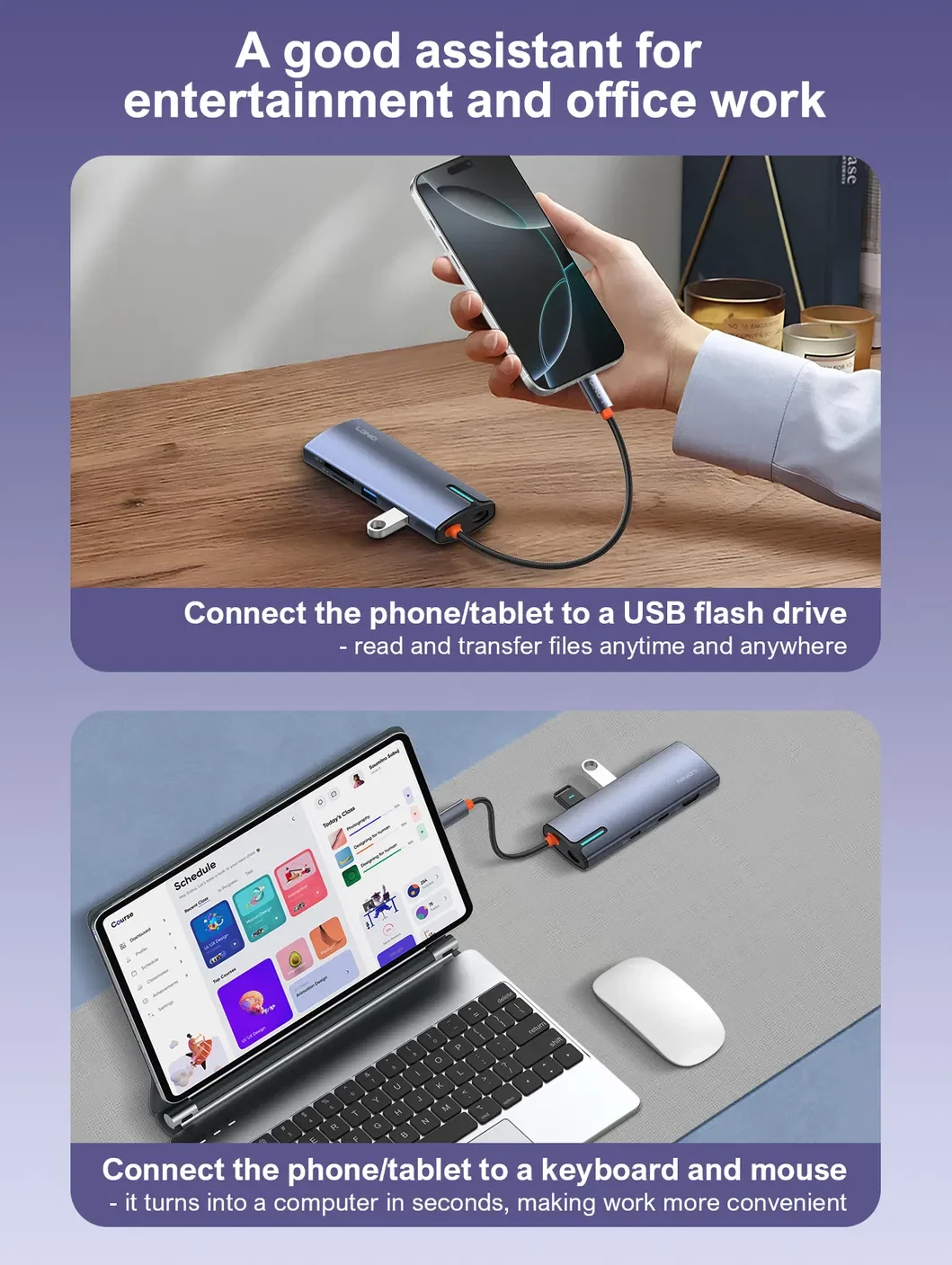 محطة إرساء LDNIO DS-18H ‏8 في 1 بمنفذ USB-C مع 100W PD و4K HDMI وRJ45 وSD/TF - رمادي - Thumbnail 11