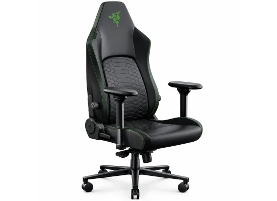 كرسي ألعاب Razer Iskur V2 NewGen (2025) بدعم قطني HyperFlex وجلد Gen-2 EPU مع CoolTouch وفوم معالج على البارد ومساند ذراع 4D، أسود/أخضر - Image 8