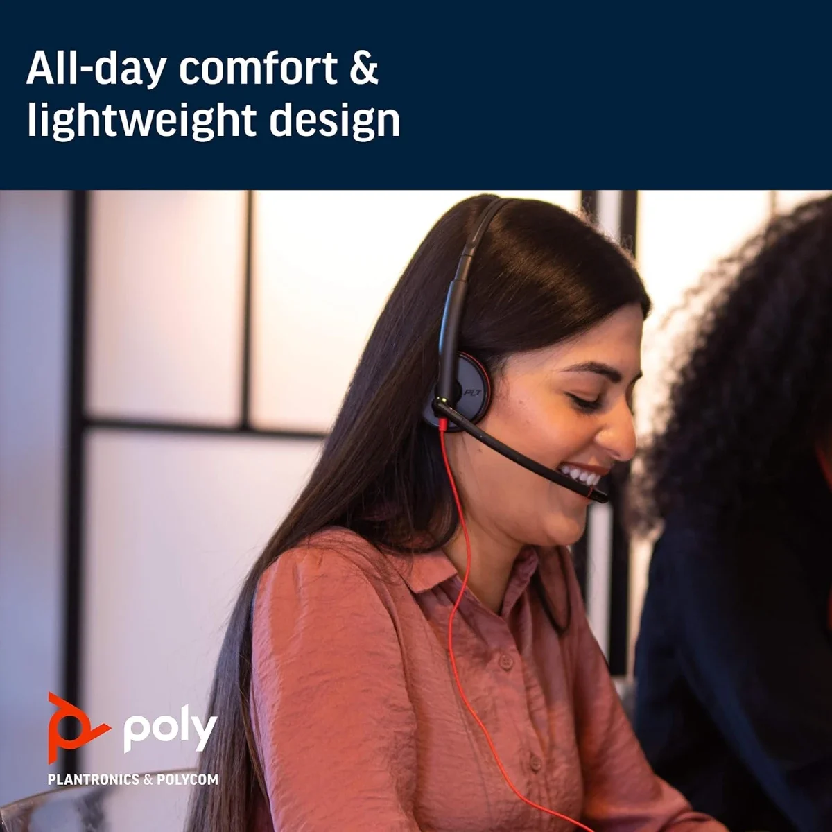 سماعة رأس Poly Blackwire 3220 سلكية USB-C ستيريو مع ميكروفون عازل للضوضاء - Image 7