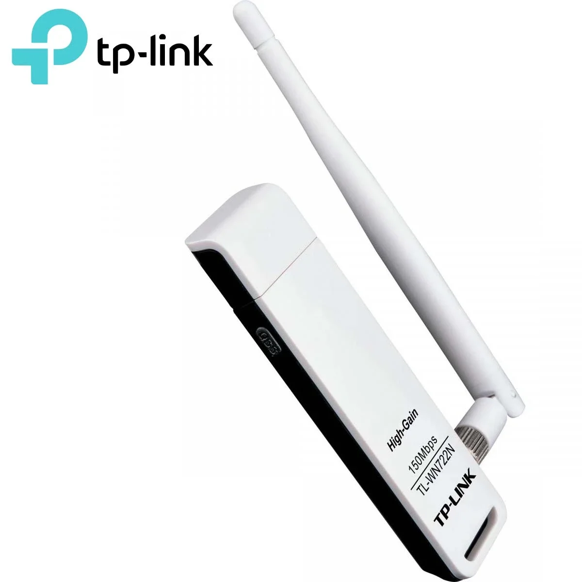 محول USB لاسلكي TP-LINK TL-WN722N عالي الكسب بسرعة 150Mbps