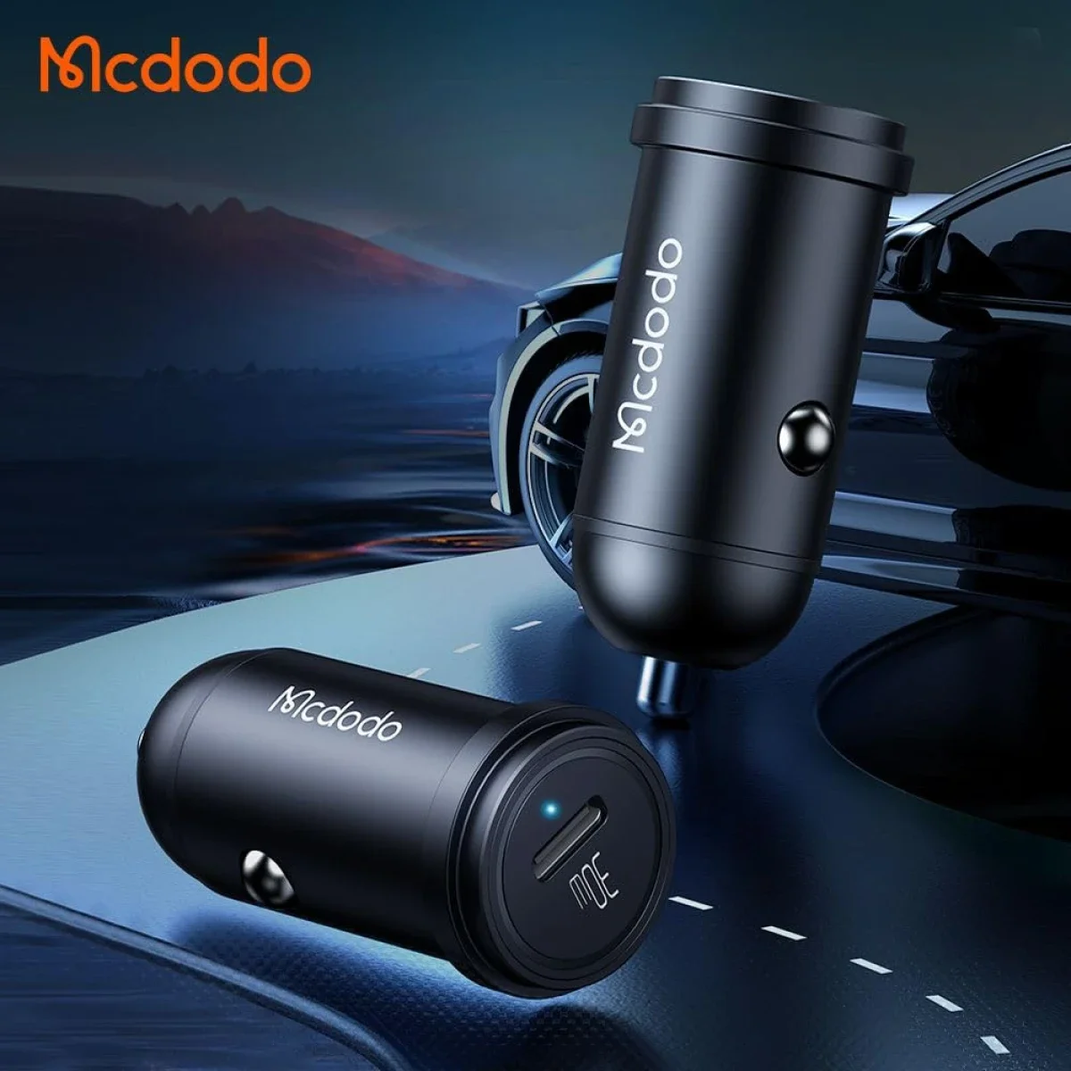Mcdodo CC-7492 30W PD Fast Car Charger with 36W USB-C to Lightning Cable 1.2m - Black - Thumbnail 3