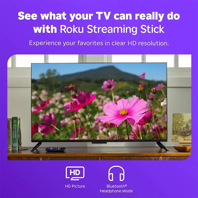جهاز بث Roku Streamer 3840S2 HD للتلفزيون مع ريموت صوتي، رام 512MB وتخزين 512MB وقنوات مباشرة مجانية - Image 5