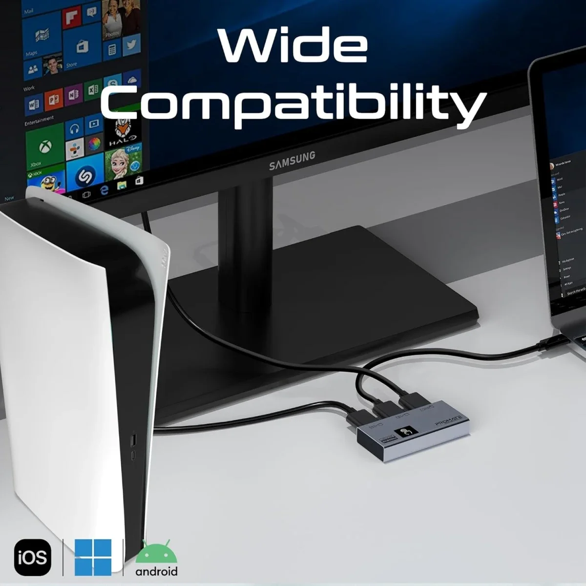 Promate MediaSwitch-2T 8K HDMI Switch with Touch Control - Image 7