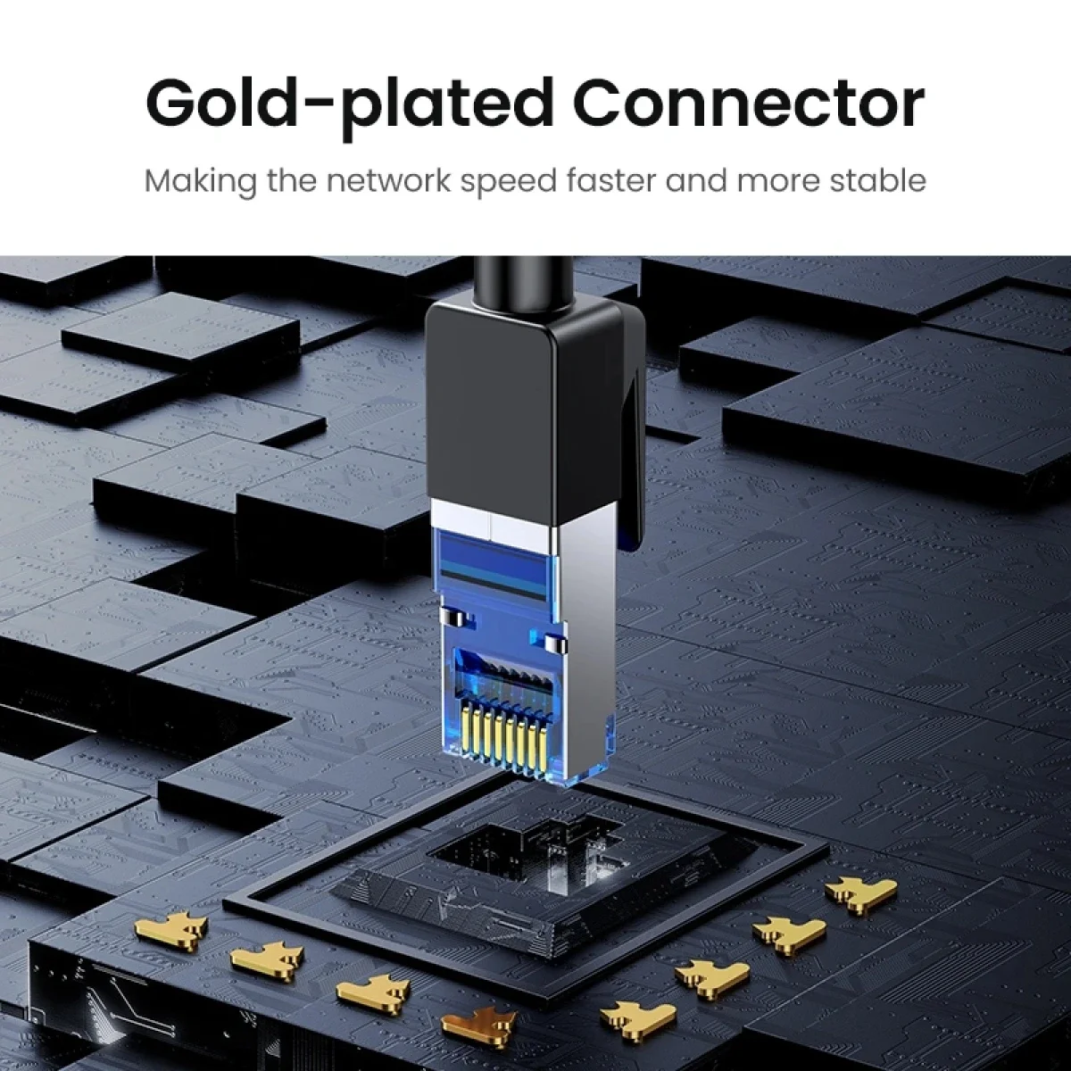 كيبل إيثرنت Ugreen NW153 Cat 8 مضفر RJ45 بطول 15 متر أسود - Image 7