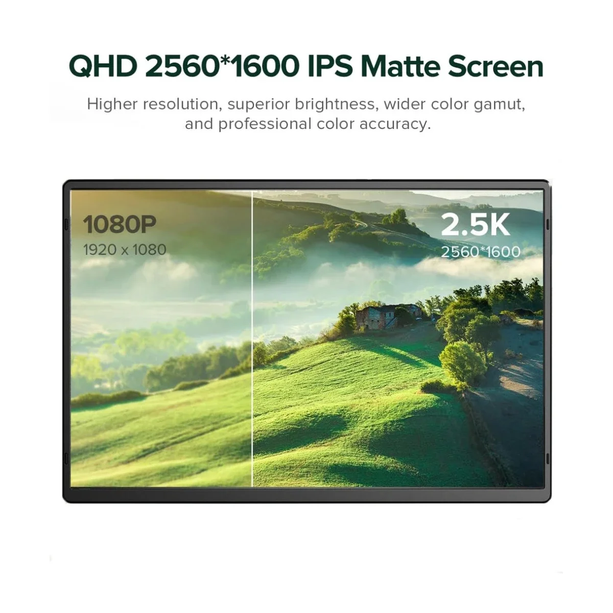 شاشة محمولة V2COM N3 Pro 16 إنش IPS بدقة 2.5K QHD مع سماعات - Thumbnail 2