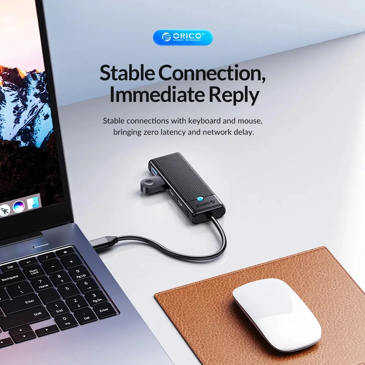 موزع USB-C ORICO PAPW2AC-C3 سلسلة PW مع USB 3.0 وPD بقدرة 100W، أسود - Image 15