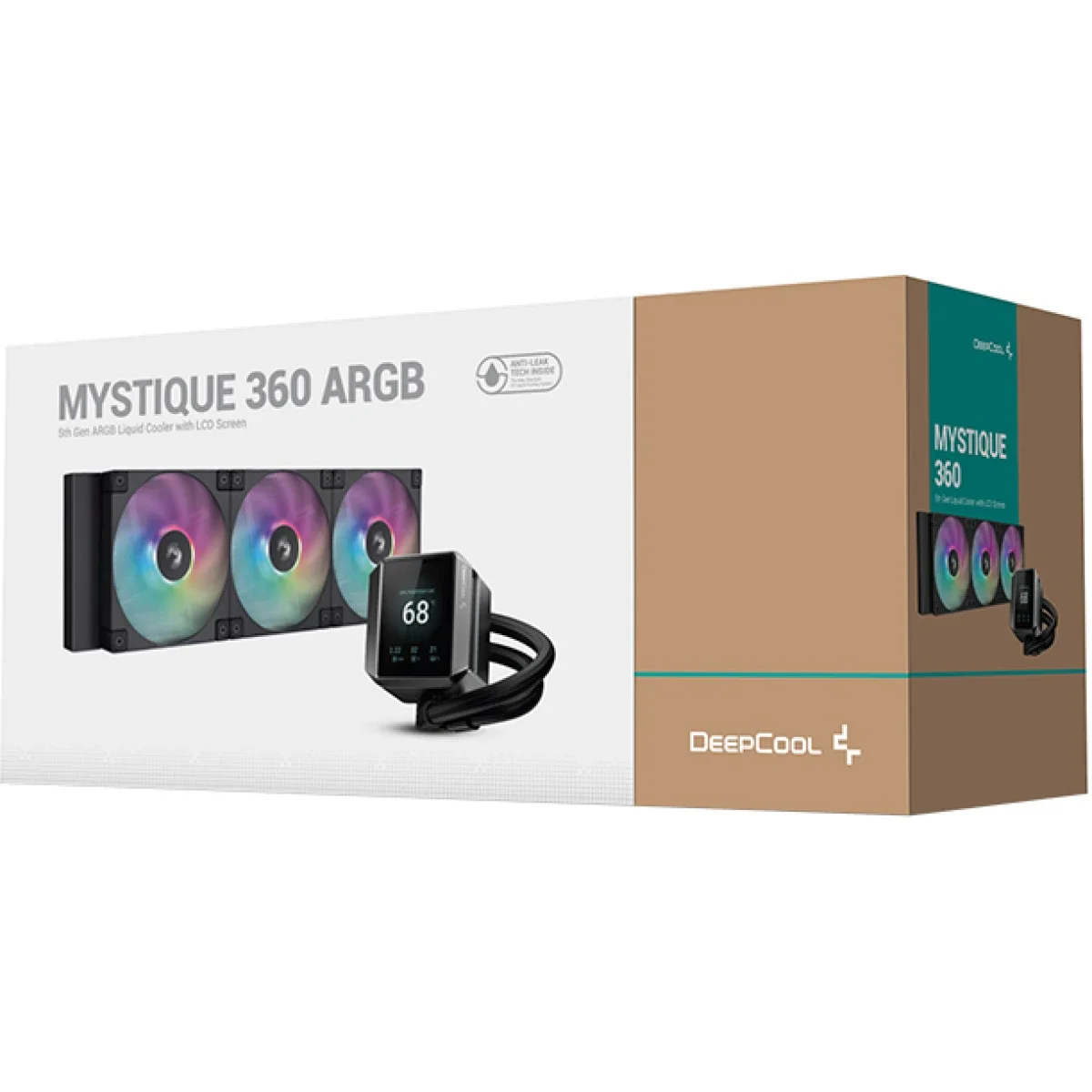 DeepCool MYSTIQUE 360 ARGB LCD Liquid CPU Cooler 360mm Black