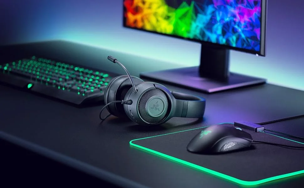 سماعة ألعاب Razer Kraken X Lite خفيفة للغاية بصوت محيطي 7.1 أسود - Thumbnail 11