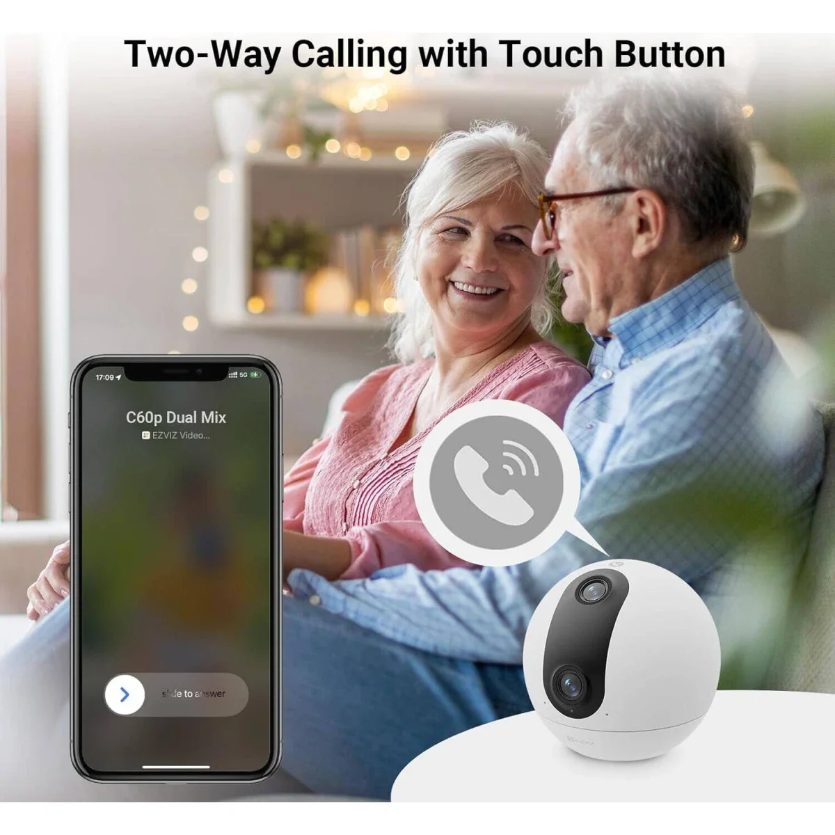 Ezviz C60p Dual Mix Smart Home Wi-Fi Camera 2K Dual-Lens 360° White - Image 7