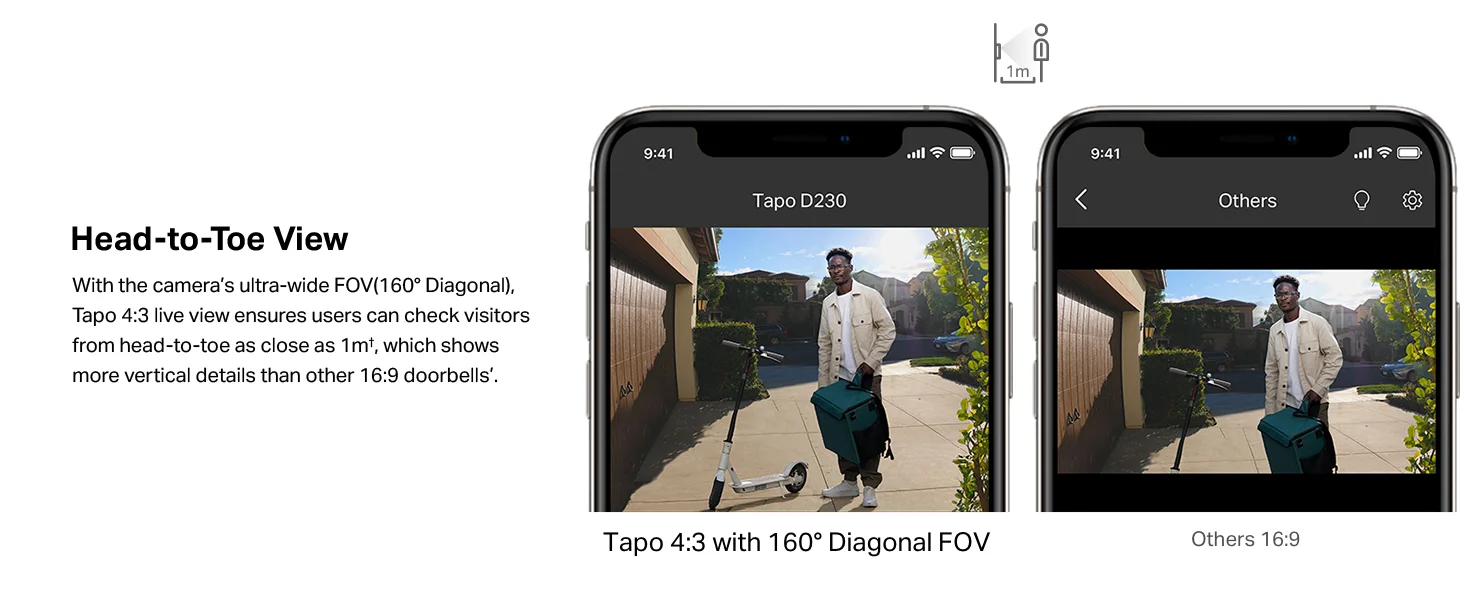 كاميرا جرس باب ذكية TP-LINK Tapo D230S1 مع جرس، 2K+ 5MP - Thumbnail 15