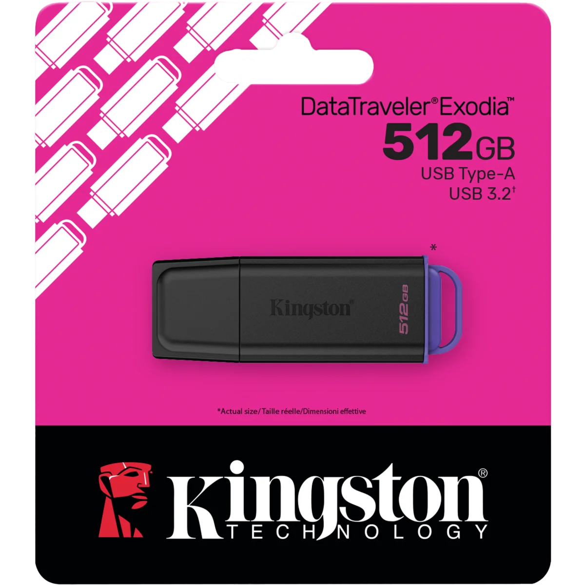 فلاش ميموري Kingston DataTraveler Exodia G2 512GB USB 3.2 Gen 1 بمنفذ USB-A