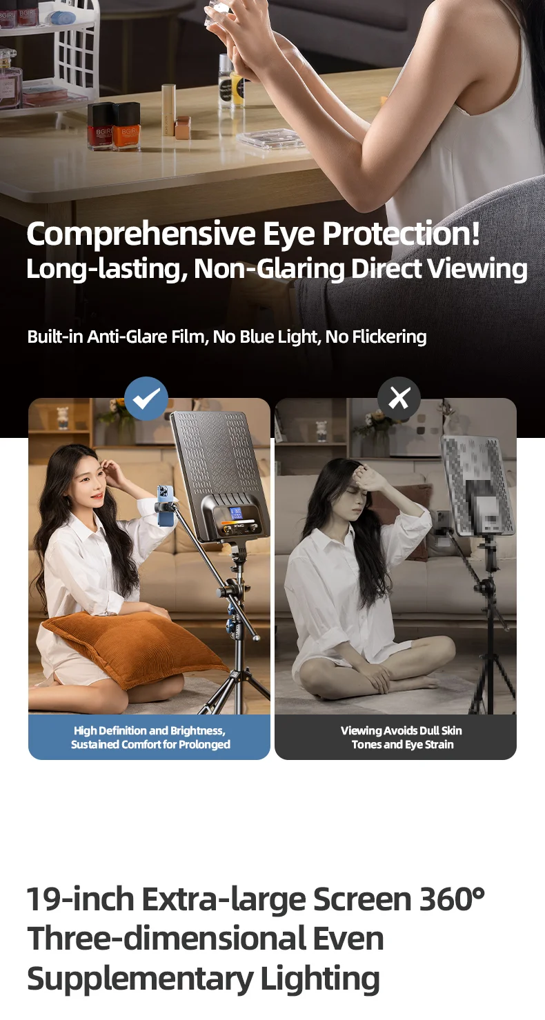 إضاءة لوحة RGB RTAKO AR-GTB-P300TS مقاس 19 إنش بشاشة رقمية بدون حامل - Image 17