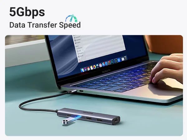 Ugreen Revodok 105 5-in-1 USB-C Hub with 100W PD and 4K HDMI - Thumbnail 14