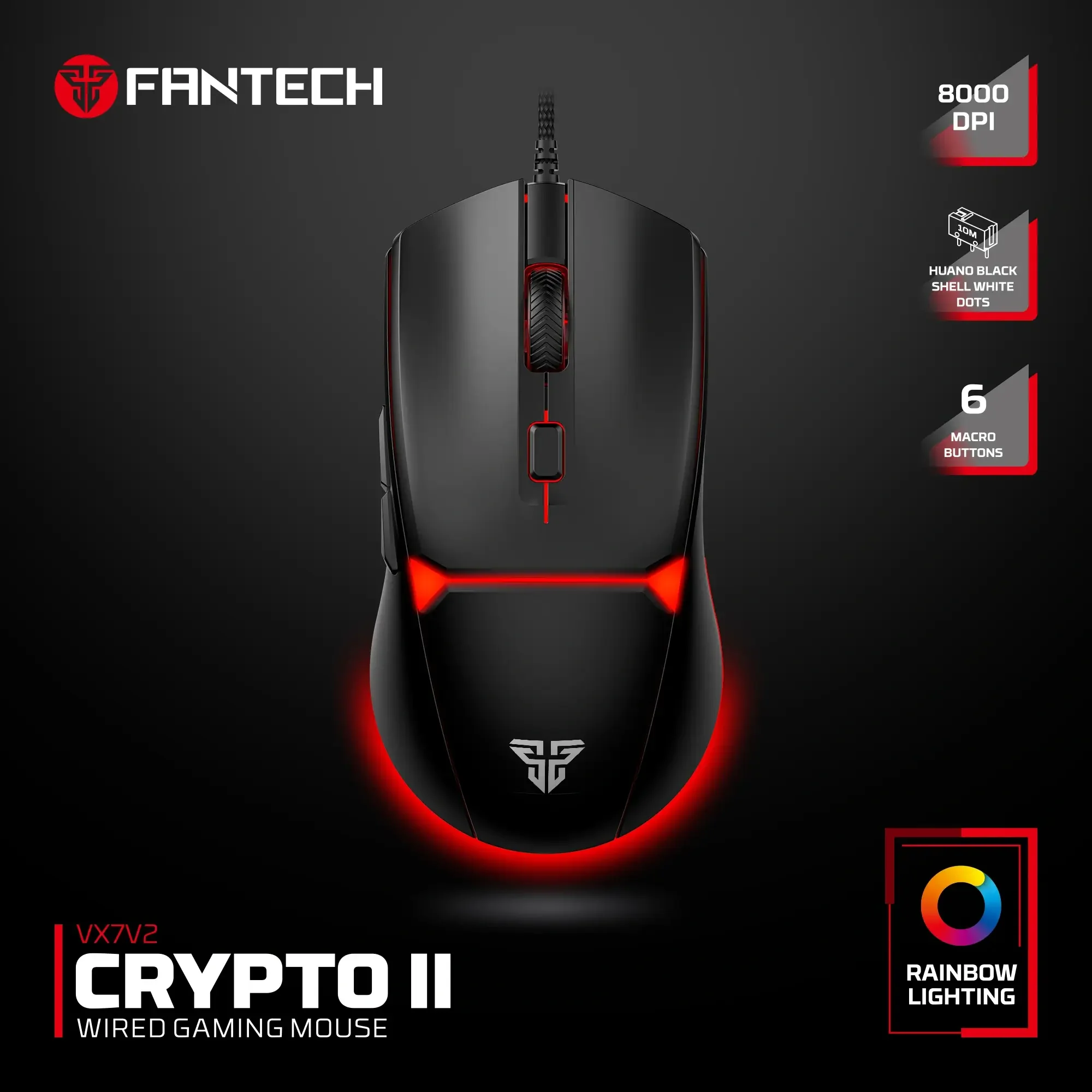 ماوس ألعاب سلكي Fantech CRYPTO II - Image 2