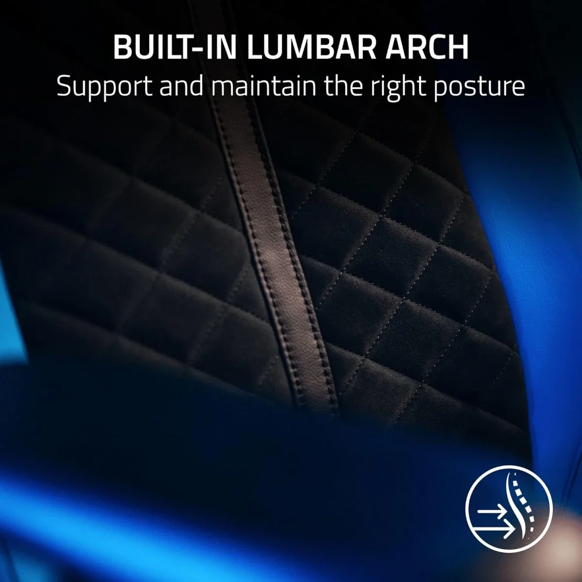 Razer Enki Pro Premium Gaming Chair with Alcantara Leather, Lumbar Support & 152° Recline - Black/Green - Image 8