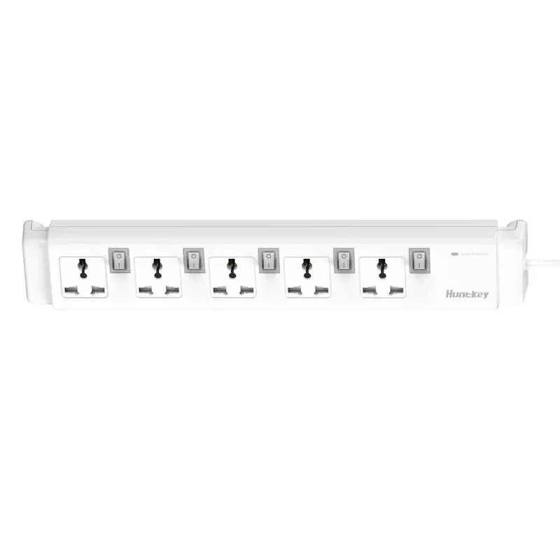 مشترك كهرباء Huntkey SZC502 واقي من زيادة التيار 5 منافذ مع كابل 3 متر وقابس MK - Image 3