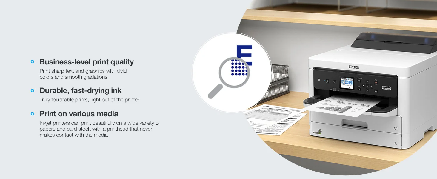 EPSON WorkForce Pro WF-M5299DW Monochrome Wireless Duplex Workgroup Inkjet Printer - Thumbnail 6