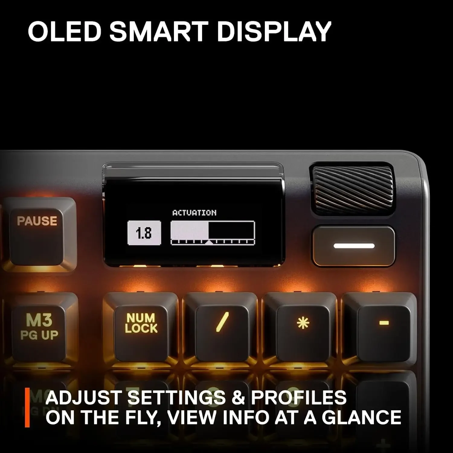 SteelSeries Apex Pro RGB Mechanical Gaming Keyboard with OLED Smart Display and OmniPoint Adjustable Switches