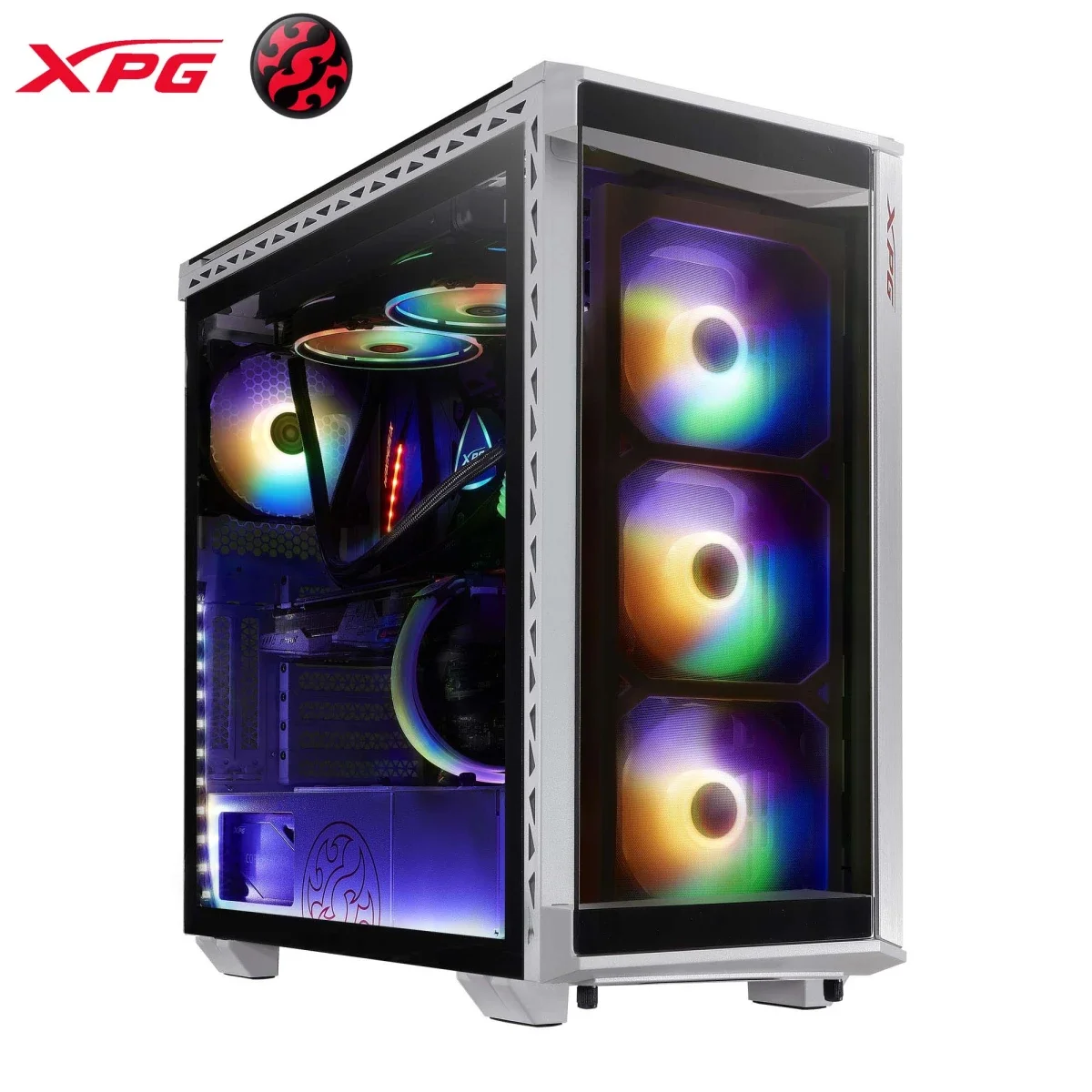 هيكل كمبيوتر XPG BATTLECRUISER سوبر ميد تاور أبيض