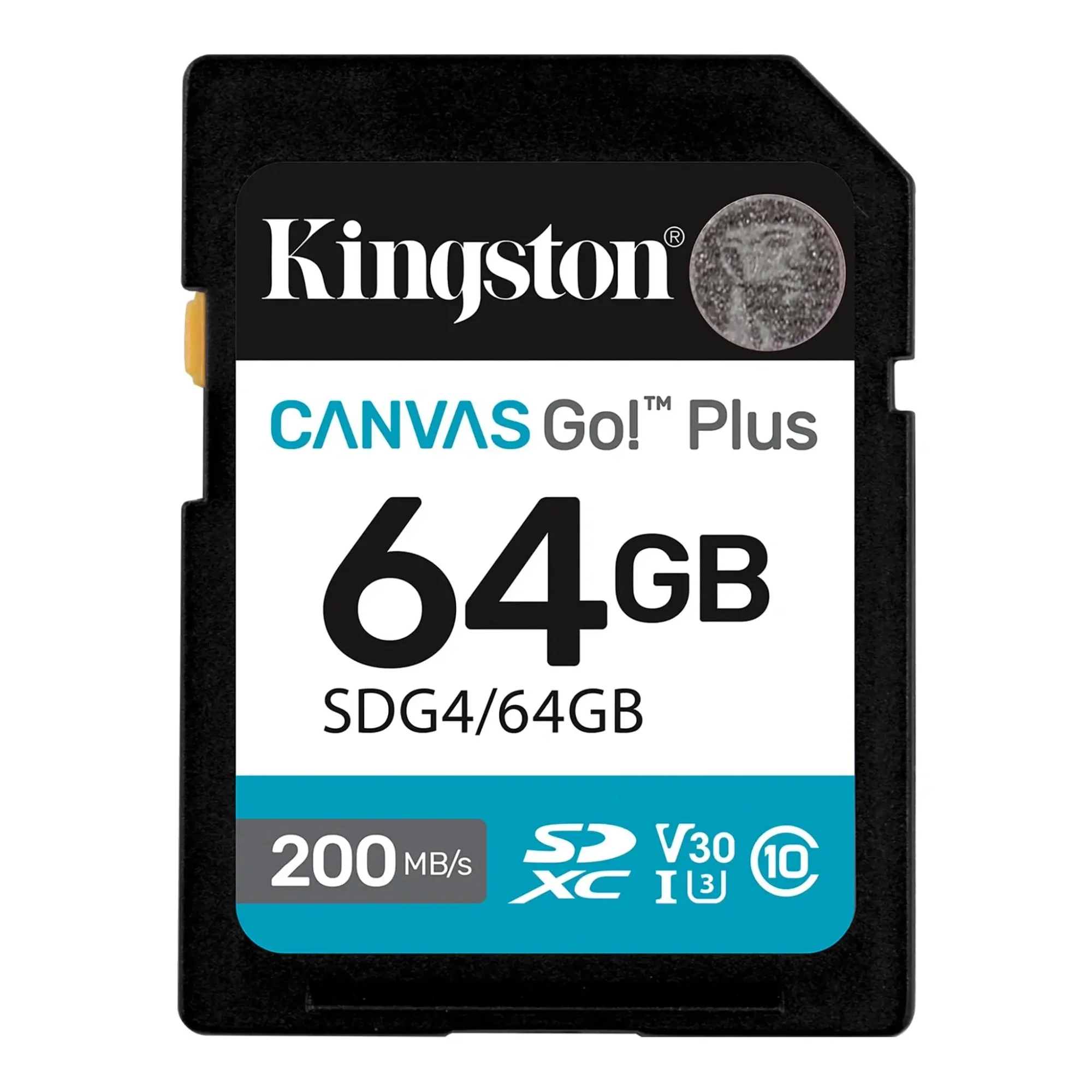 بطاقة ذاكرة SD Kingston Canvas Go! Plus 64GB SDG4 بسرعة قراءة تصل إلى 200MB/s - Thumbnail 2