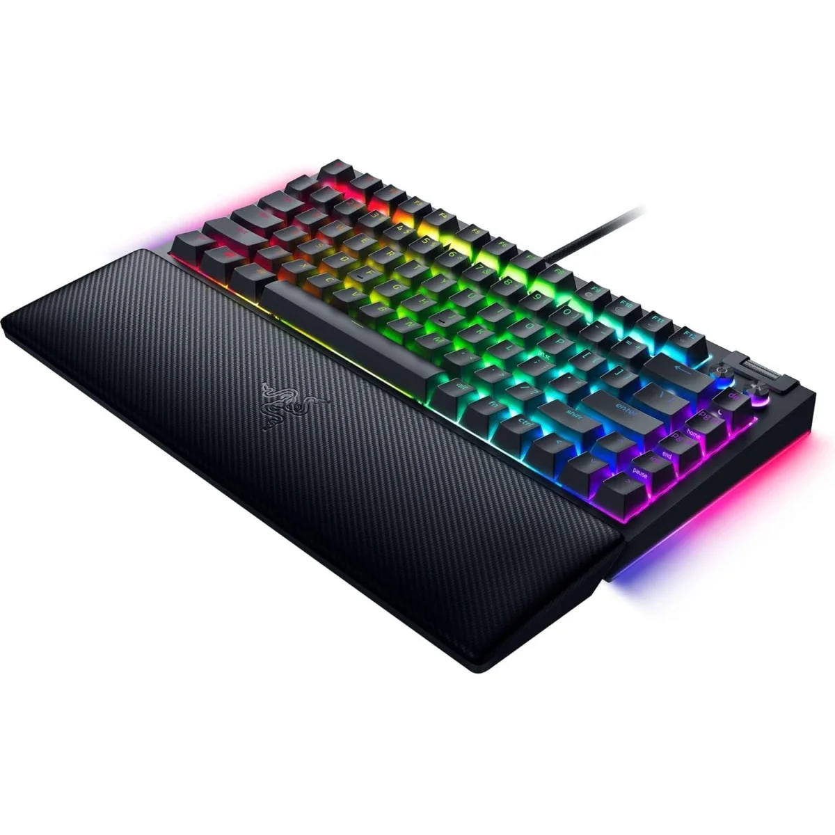 كيبورد ألعاب Razer BlackWidow V4 75% ميكانيكي قابل لتبديل السويتشات مع سويتشات برتقالية لمسية - أسود - Thumbnail 10