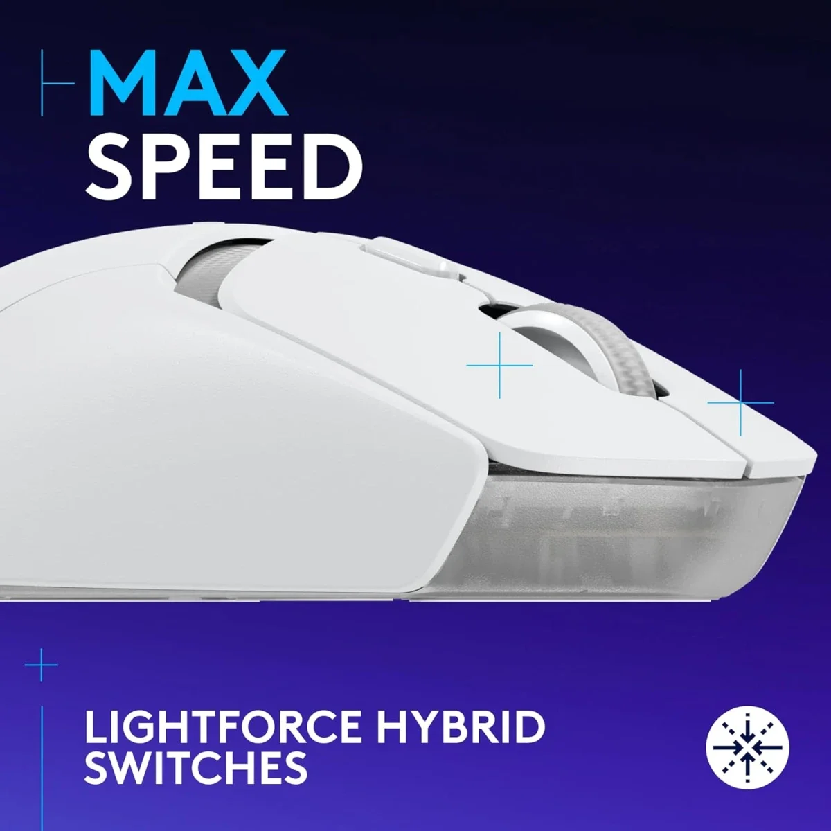 ماوس ألعاب لاسلكي Logitech G309 LIGHTSPEED بمستشعر HERO 25K - أبيض - Thumbnail 2