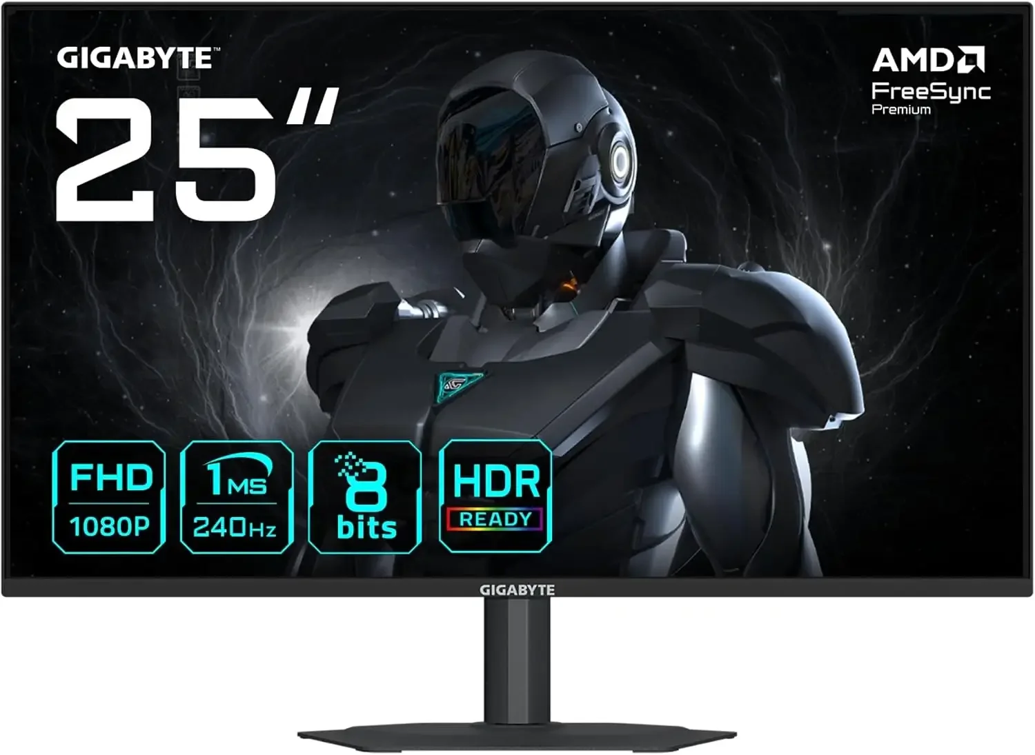 شاشه عاب GIGABYTE G25F2A مقاس 24.5 انش FHD Super Speed IPS بتردد 240Hz وزمن استجابه 1ms