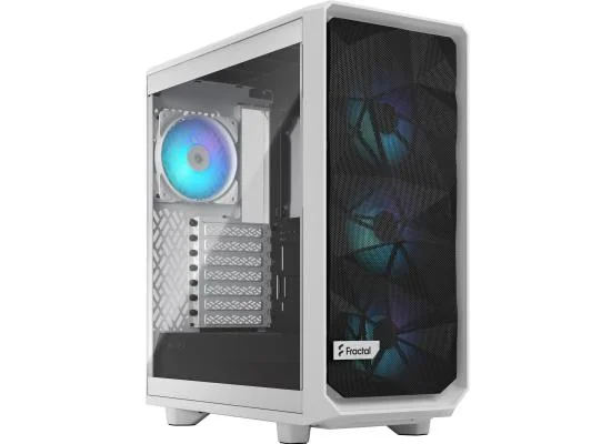 Fractal Design Meshify 2 Compact RGB Mid-Tower Gaming Case White TG Clear Tint - Image 4