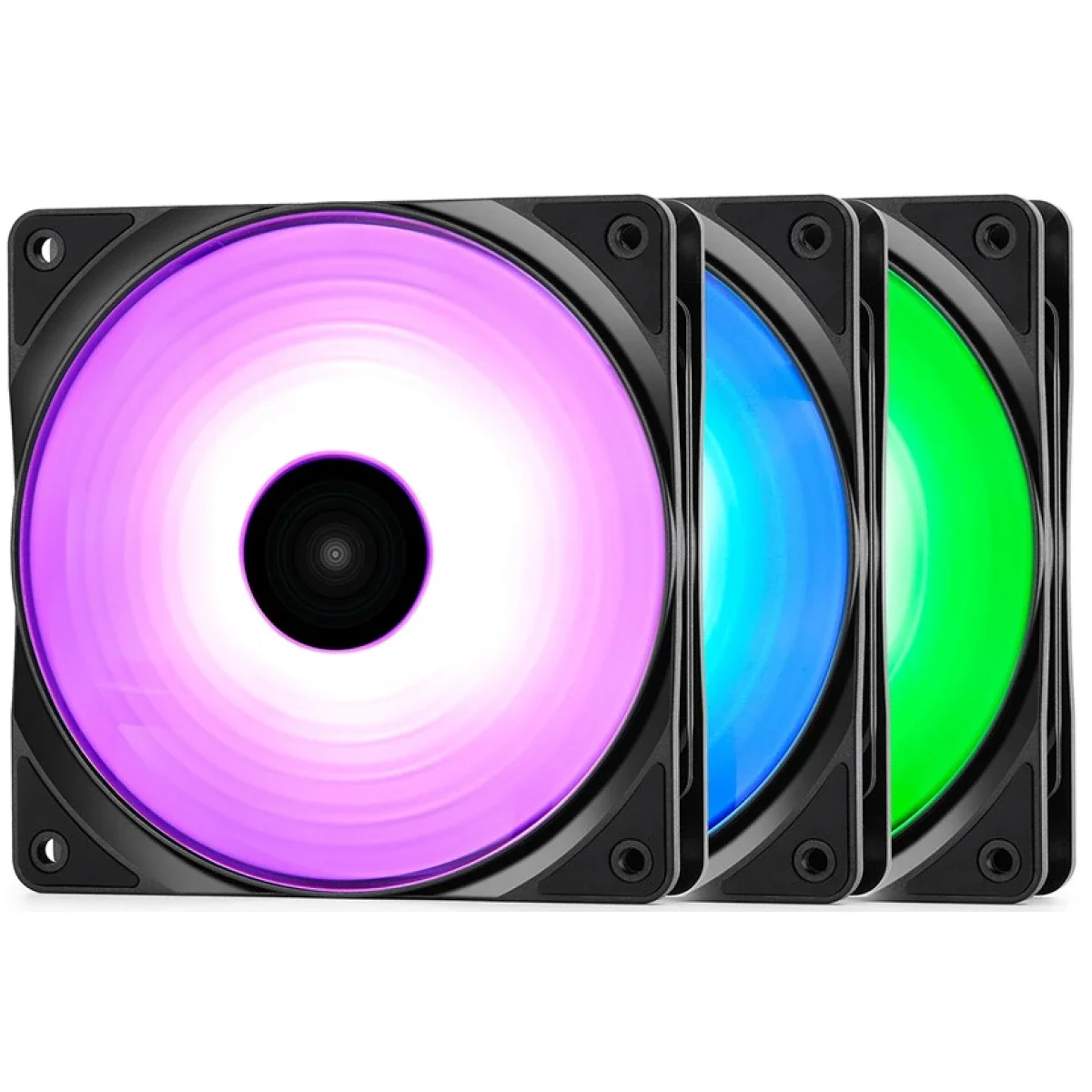 DeepCool RF12 FS RGB 120mm PWM Case Fan Pack of 3 Black - Image 2