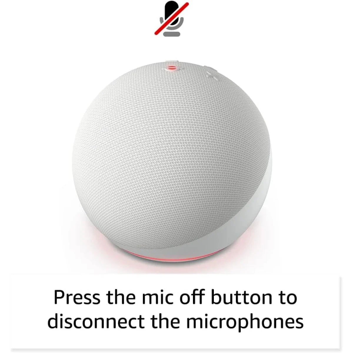 Amazon Echo Dot (5th Gen) Smart Speaker with Alexa, Glacier White - Image 5