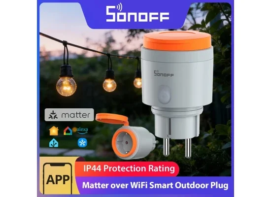 قابس ذكي خارجي SONOFF S61STPF-PM-O نوع F يدعم Matter عبر Wi-Fi مع مراقبة الطاقة - Image 8