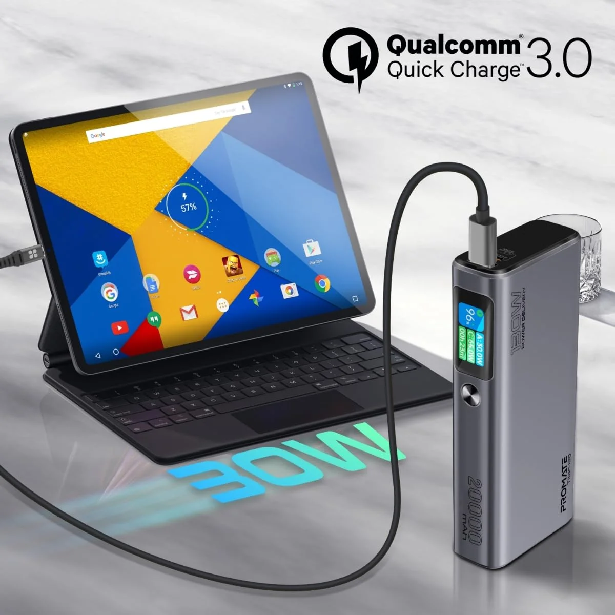 باور بانك Promate Titan-130 بسعة 20000mAh وقدرة 130W للابتوب والموبايل - Image 8