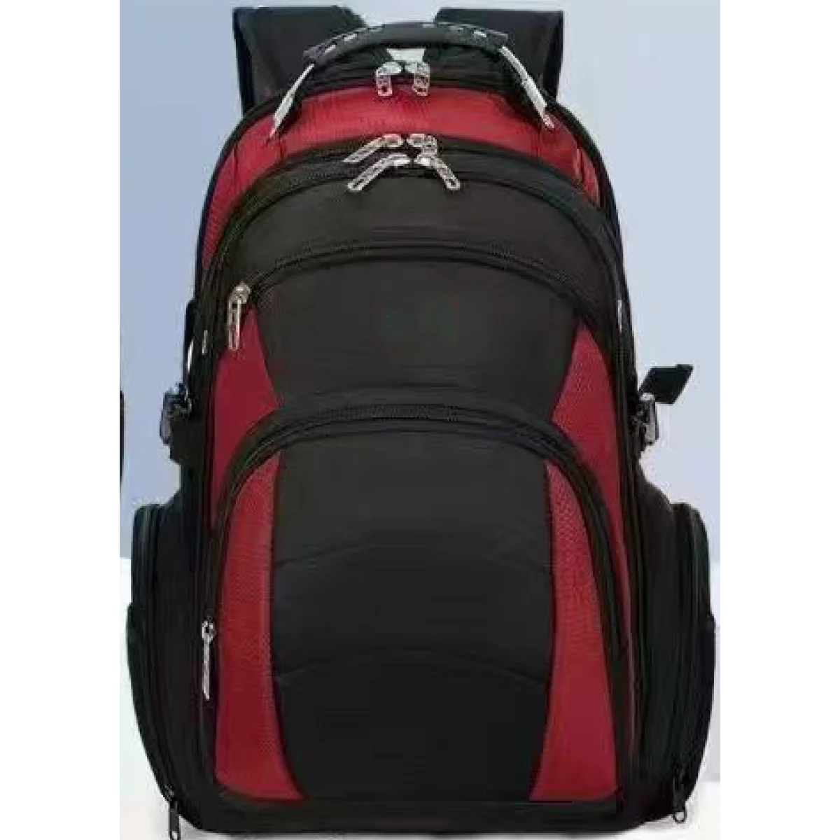 حقيبة ظهر DTBG D-1963W قابلة للتوسعة للابتوب حتى 17.6 إنش مع شحن USB، أسود وأحمر - Image 2
