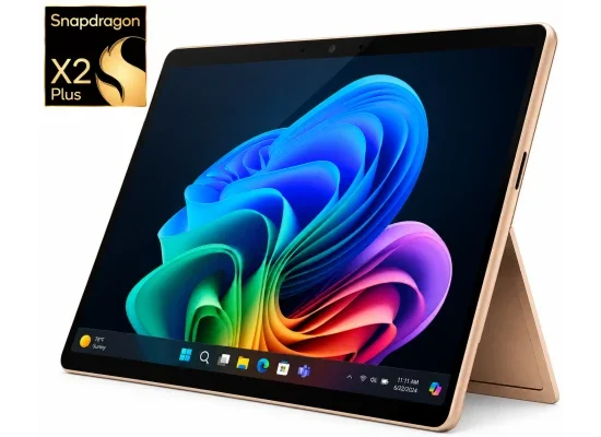 جهاز 2 في 1 Microsoft Surface Pro 13-inch 12th Edition بمعالج Snapdragon X2 Plus وذاكرة 16GB وتخزين 512GB لون Dune