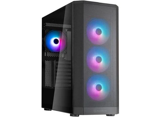 SilverStone FARA 514X Black ARGB ATX Mid-Tower Gaming Case with 4x120mm Fans - Thumbnail 4
