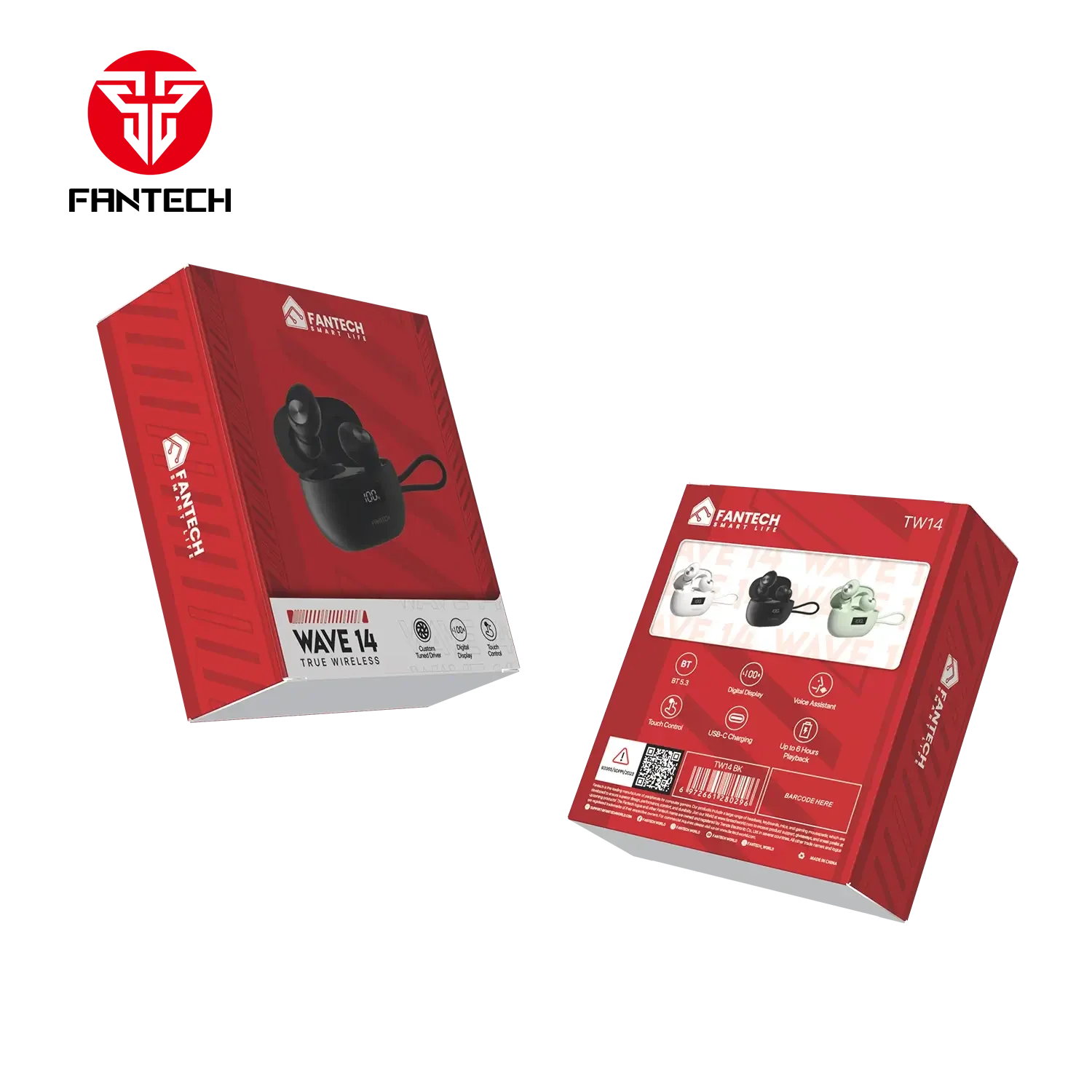 Fantech WAVE 14 TW14 True Wireless Earbuds White - Thumbnail 5