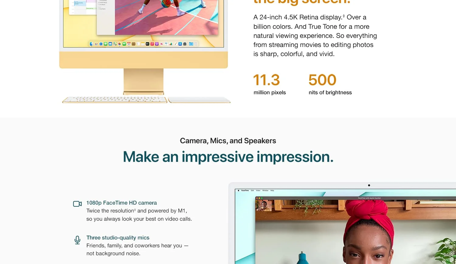 Apple iMac 24-inch All-in-One Desktop (2021) M1 8-Core CPU 8-Core GPU 8GB RAM 256GB SSD 4.5K Retina Display Silver - Image 10