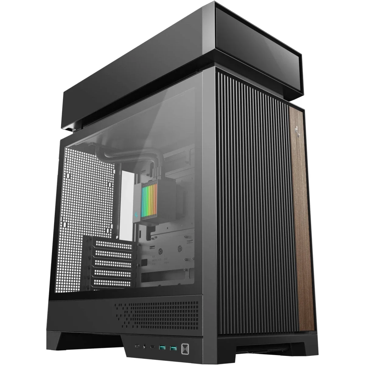 هيكل كمبيوتر DeepCool CL6600 ميد تاور مع مبرد سائل ARGB مقاس 360 و2× مراوح FL12R SE ARGB - أسود - Image 1