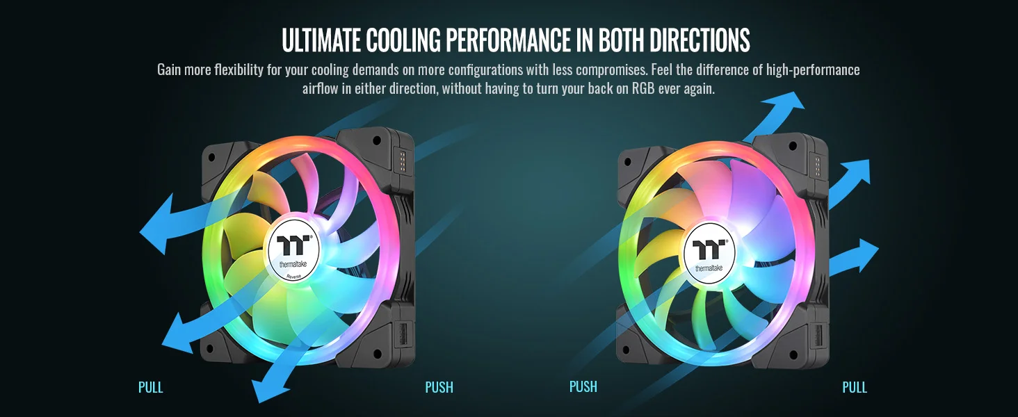 مروحة تبريد PC Thermaltake SWAFAN EX 14 ARGB ثلاثية باللون الأبيض - Thumbnail 14
