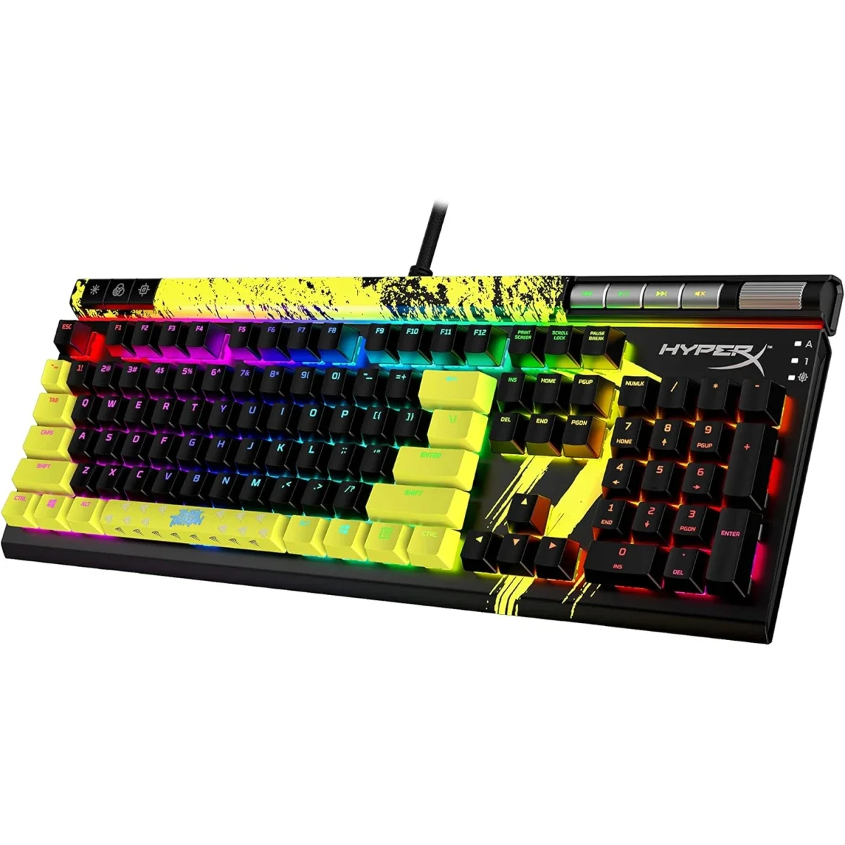 كيبورد ألعاب Hyper X Alloy Elite 2 TimTheTatman Edition ميكانيكي بسويتشات Red Linear - Thumbnail 5