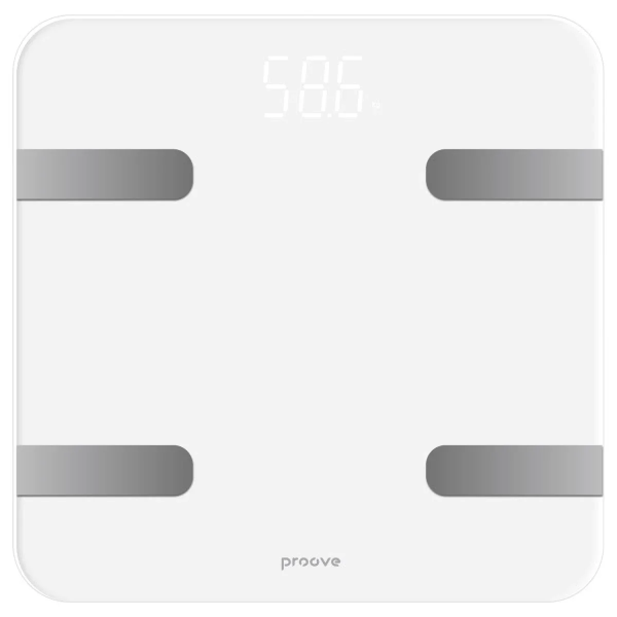 Proove Numbers Smart Body Scale with Bluetooth, White